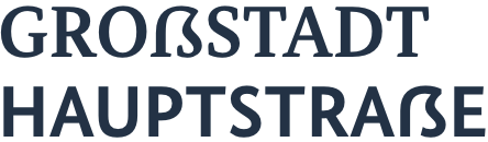 GROẞSTADT in BundesSerif, HAUPTSTRAẞE in BundesSans.