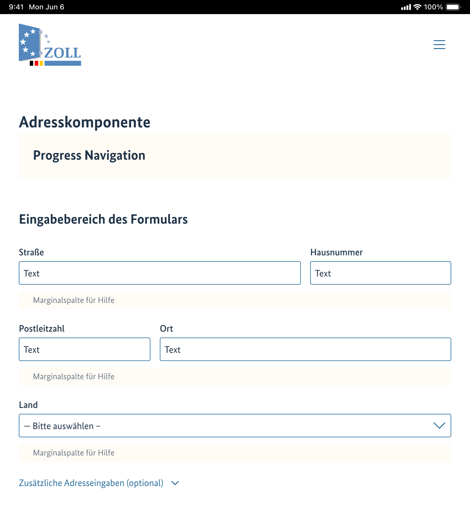 Nächstgrößere Geräteklasse, Felder nun deutlich breiter.