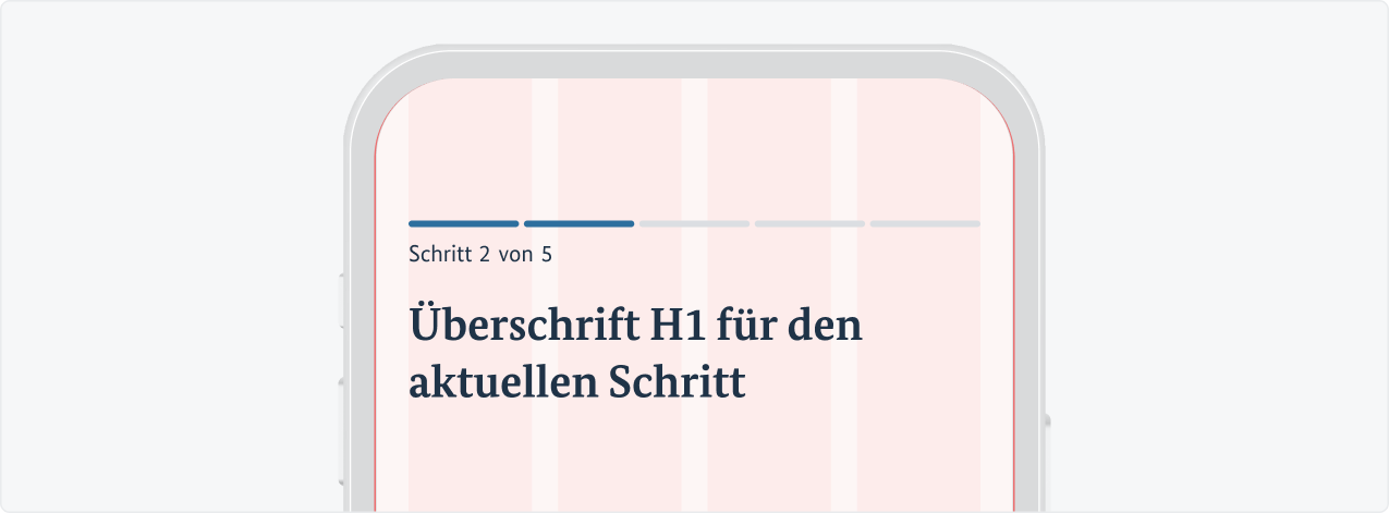Fortschrittsanzeige auf einem Smartphone alleinstehend